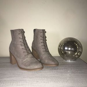 Beige booties